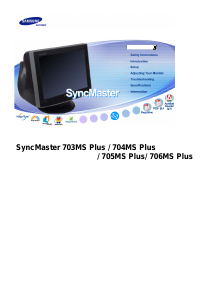 Manual Samsung 704MS Plus SyncMaster Monitor