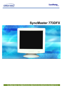 Handleiding Samsung 773DFX SyncMaster Monitor