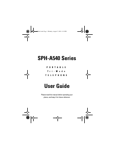 Handleiding Samsung SPH-A540 Mobiele telefoon