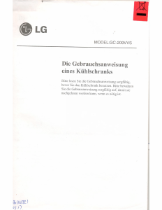 Handleiding LG GC-209VW Koel-vries combinatie