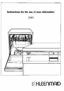 Handleiding Kleenmaid DW1 Vaatwasser