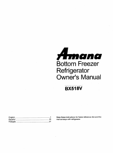 Manual Amana BX518V Fridge-Freezer