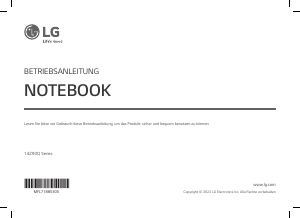Bedienungsanleitung LG 14Z90Q-G Notebook