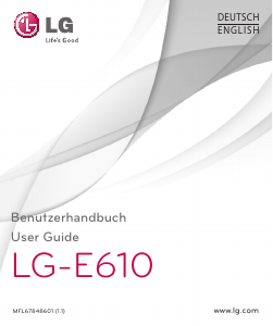 Handleiding LG E610GO Mobiele telefoon