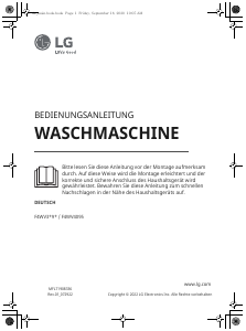 Bedienungsanleitung LG F4WV4095 Waschmaschine