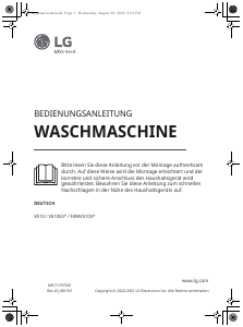 Bedienungsanleitung LG V5105SE Waschmaschine