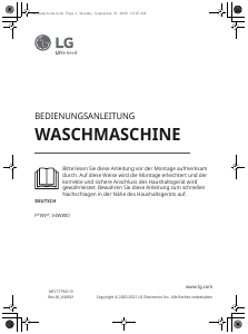Bedienungsanleitung LG V4W800 Waschmaschine
