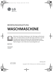 Bedienungsanleitung LG F4WV408S0B Waschmaschine