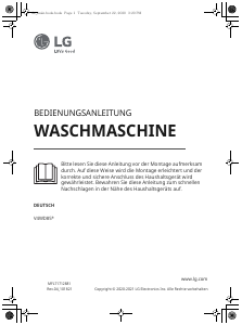 Bedienungsanleitung LG V4WD85S1 Waschmaschine
