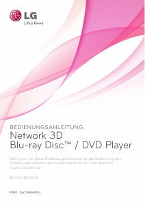 Bedienungsanleitung LG BP420 Blu-ray player