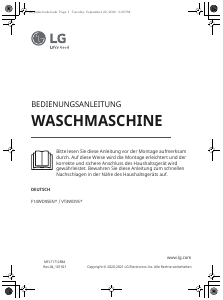 Bedienungsanleitung LG VT4WD950 Waschmaschine