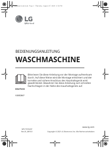 Bedienungsanleitung LG V4WD860B Waschmaschine