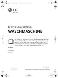 Bedienungsanleitung LG V4W800B Waschmaschine