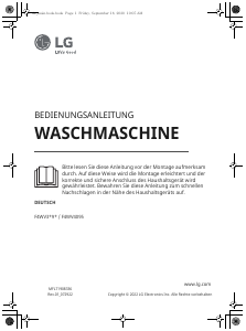 Bedienungsanleitung LG F4WV3294 Waschmaschine