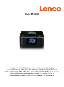 Manual Lenco CR-650BK Alarm Clock Radio