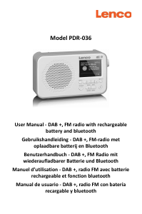 Bedienungsanleitung Lenco PDR-036BK Radio