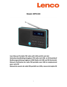 Manual de uso Lenco MPR-034BU Radio