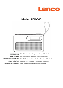 Bedienungsanleitung Lenco PDR-040BAMBOOWH Radio