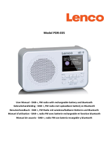 Bedienungsanleitung Lenco PDR-035WH Radio