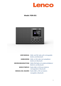 Manual de uso Lenco PDR-031BK Radio