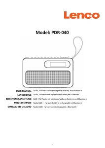 Bedienungsanleitung Lenco PDR-040BAMBOOBK Radio