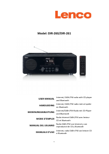 Mode d’emploi Lenco DIR-261BK Radio