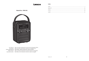 Handleiding Lenco PDR-051PKWH Radio
