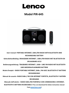 Manual Lenco PIR-645BK Radio