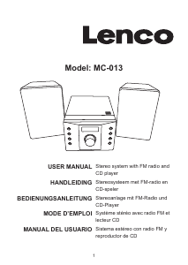 Handleiding Lenco MC-013PK Stereoset