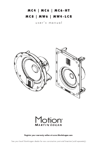 Handleiding MartinLogan Motion MC8 Luidspreker