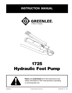 Manual Greenlee 1725 Foot Pump