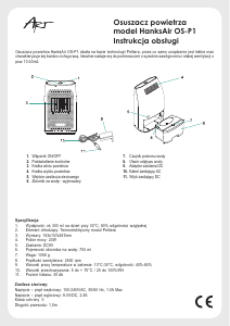 Instrukcja HanksAir OS-P1 Osuszacz