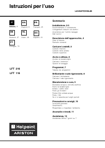 Manual de uso Hotpoint-Ariston LFT 216 A/HA Lavavajillas