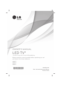 Manual LG 49LB626V LED Television