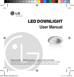 Manual LG LD15X740P2B Lamp