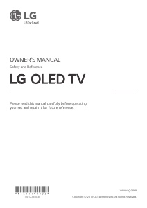 Handleiding LG OLED55B9DLA OLED televisie