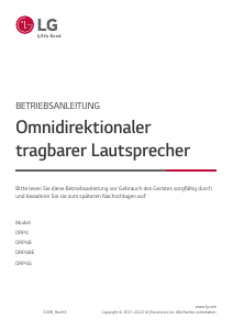 Bedienungsanleitung LG DRP4 Lautsprecher