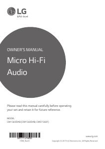 Handleiding LG CM1560DAB Stereoset