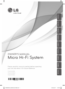 Handleiding LG CM3430G Stereoset