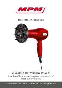Instrukcja MPM MSW-11 Suszarka do włosów