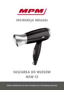 Instrukcja MPM MSW-13 Suszarka do włosów