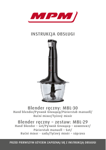 Instrukcja MPM MBL-30/C Blender ręczny
