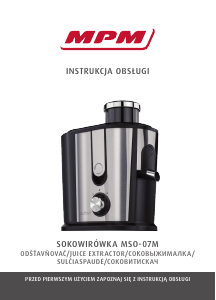 Instrukcja MPM MSO-07M Sokowirówka