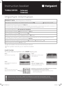 Bruksanvisning Hotpoint TVHM 80C P Aquarius Torktumlare