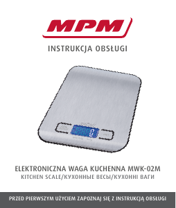 Instrukcja MPM MWK-02M Waga kuchenna