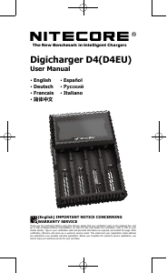 Mode d’emploi Nitecore D4 Chargeur de batterie