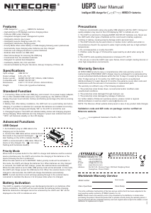 Handleiding Nitecore UGP3 Batterijlader