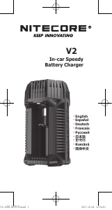 Manual de uso Nitecore V2 Cargador de batería