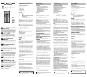 Mode d’emploi Nitecore Q2 Chargeur de batterie