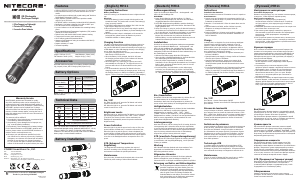 Manual Nitecore MH11 Flashlight